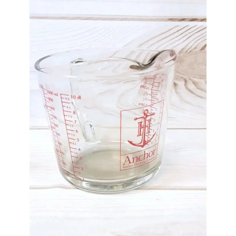 Anchor Hocking Fire King 4 Cup/ 1 Liter/ 1 Quart Glass Measuring Cup